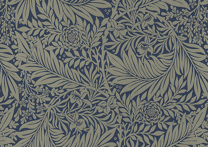 William Morris At Home Larkspur, Woven Indigo - Roman Blind - Image 7